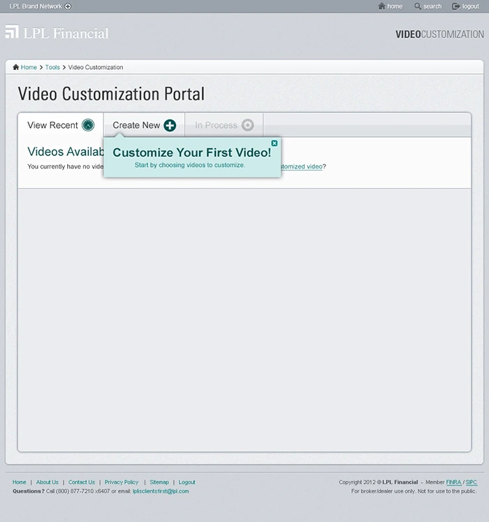 Web app user experience visual design for initial screen, downloads waiting